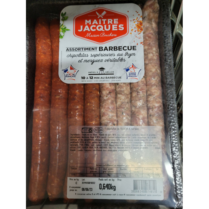 PLATEAU ASSORTIMENTS BARBECUE 640G