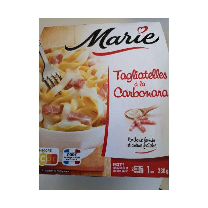 TAGLIATELLES A LA CARBO MARIE 330GRS 