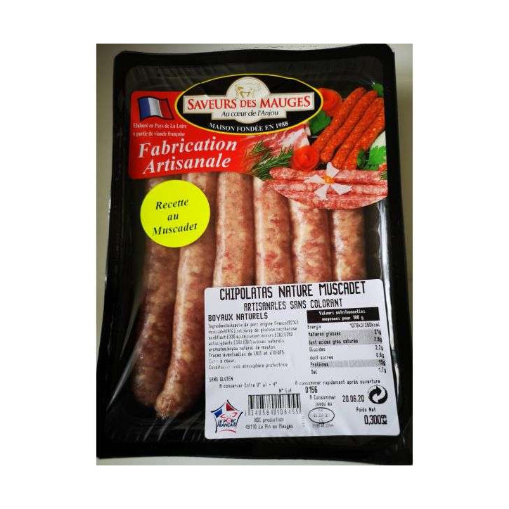 CHIPOLATAS NATURE MUSCADET 300GRS 